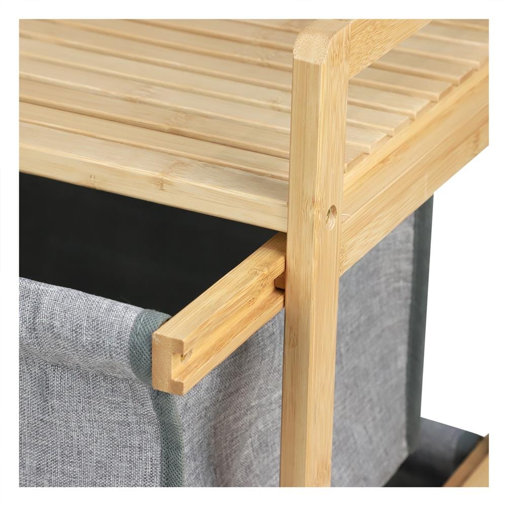 ชั้นลิ้นชักผ้า 2 ชั้น STACKO GINA 45x32x70 ซม. สีเทา
