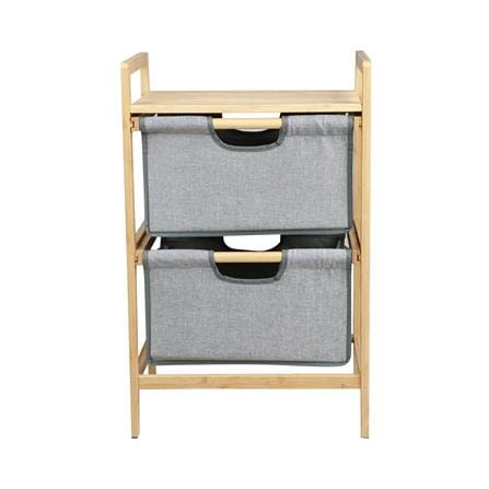 ชั้นลิ้นชักผ้า 2 ชั้น STACKO GINA 45x32x70 ซม. สีเทา_2