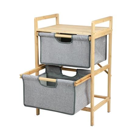ชั้นลิ้นชักผ้า 2 ชั้น STACKO GINA 45x32x70 ซม. สีเทา_3