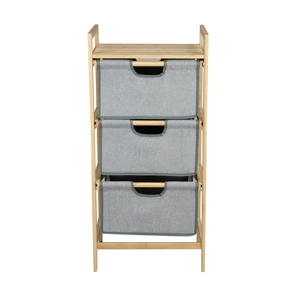 ชั้นลิ้นชักผ้า 3 ชั้น STACKO GINA 45x32x96 ซม. สีเทา