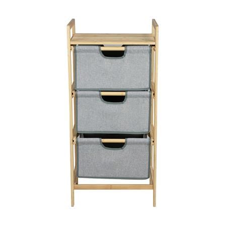 ชั้นลิ้นชักผ้า 3 ชั้น STACKO GINA 45x32x96 ซม. สีเทา_2