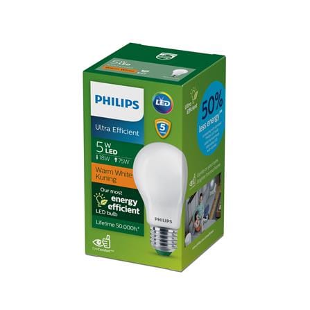 หลอดไฟ LED PHILIPS PEAR ULTRA EFFICIENT 5 วัตต์ WARM WHITE E27_1