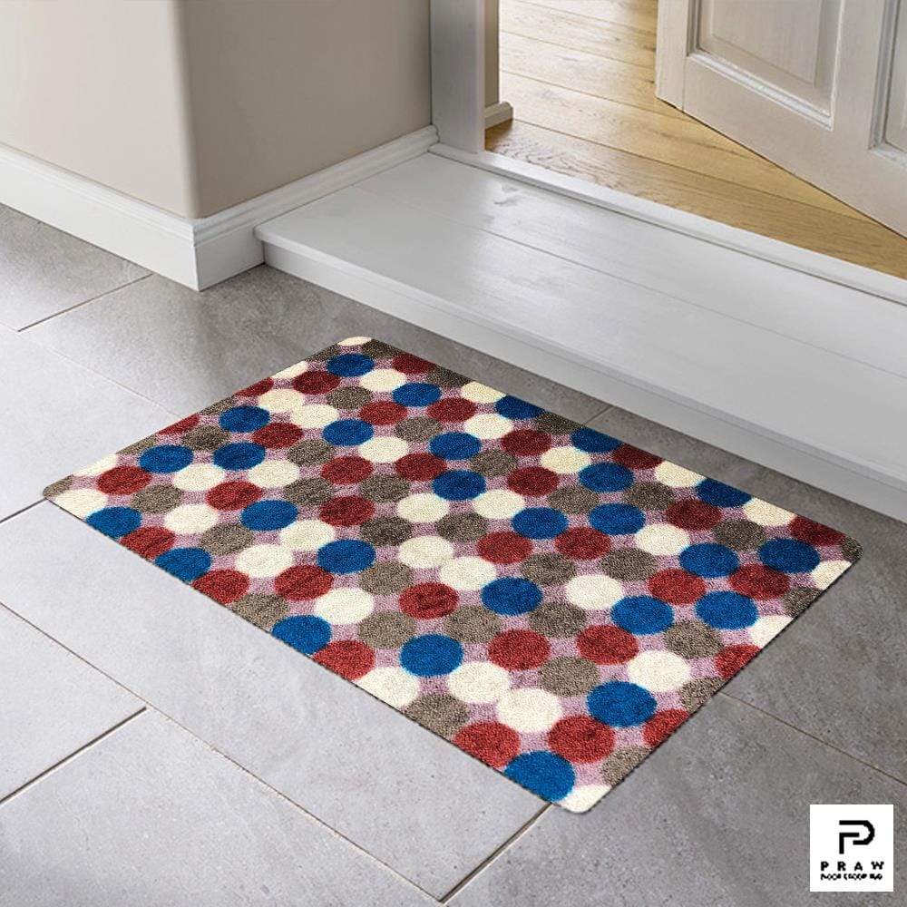พรมเช็ดเท้าดักฝุ่น PRAW DE POLKA DOT RETRO 50X75 ซม. หลากสี