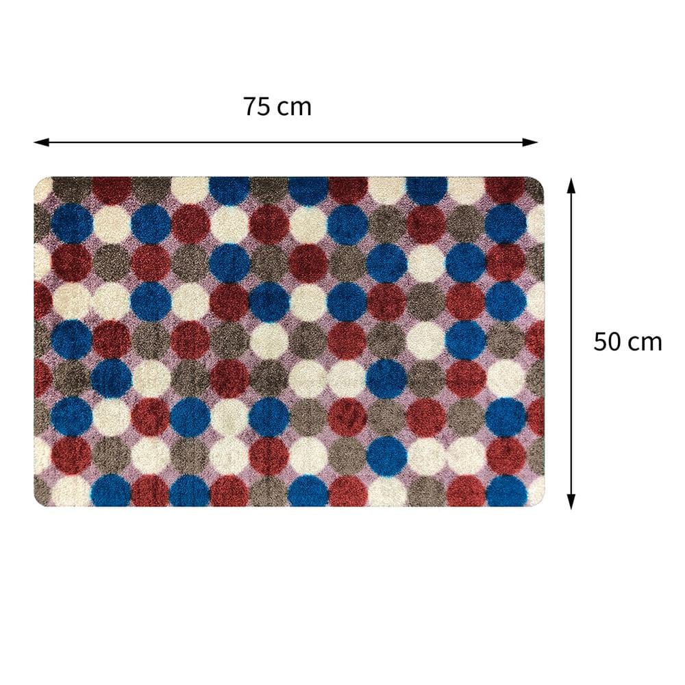 พรมเช็ดเท้าดักฝุ่น PRAW DE POLKA DOT RETRO 50X75 ซม. หลากสี