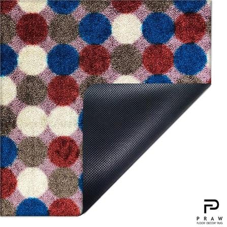 พรมเช็ดเท้าดักฝุ่น PRAW DE POLKA DOT RETRO 50X75 ซม. หลากสี_2