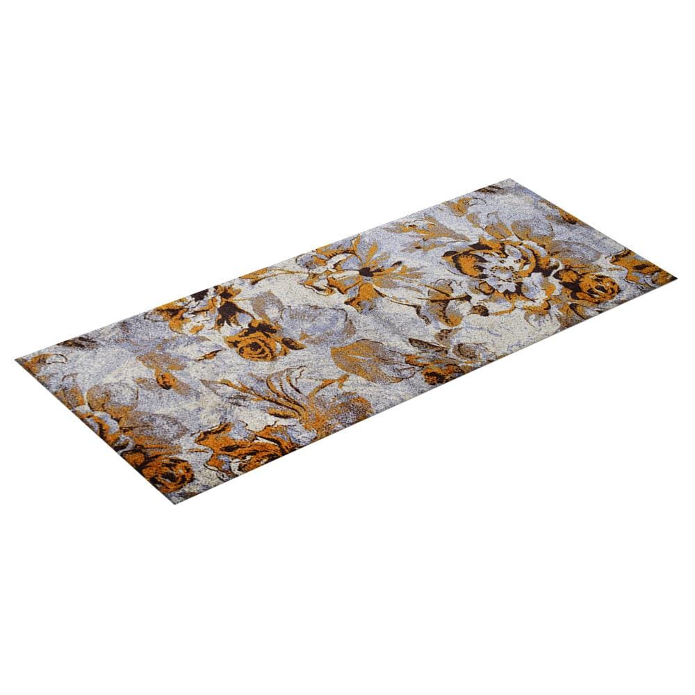 พรมเช็ดเท้าดักฝุ่น PRAW DE VINTAGE FLORAL 70X190 ซม. สีเบจ