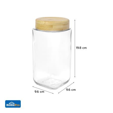 ขวดโหลแก้วฝาเกลียว KECH BASE 1.1 ลิตร สีใส_5
