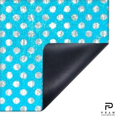 พรมเช็ดเท้าดักฝุ่น PRAW POLKA DOT BABY BLUE 50X75 ซม. สีฟ้า_2