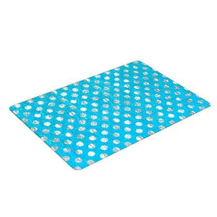 พรมเช็ดเท้าดักฝุ่น PRAW POLKA DOT BABY BLUE 50X75 ซม. สีฟ้า_4