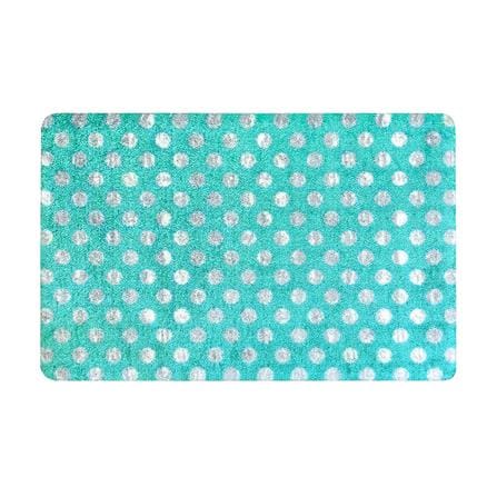 พรมเช็ดเท้าดักฝุ่น PRAW DE POLKA DOT MINT GREEN 50X75 ซม. สีเขียว