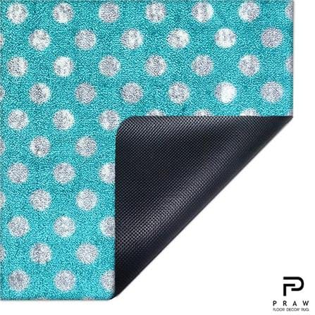 พรมเช็ดเท้าดักฝุ่น PRAW DE POLKA DOT MINT GREEN 50X75 ซม. สีเขียว_2