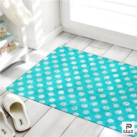 พรมเช็ดเท้าดักฝุ่น PRAW DE POLKA DOT MINT GREEN 50X75 ซม. สีเขียว_7