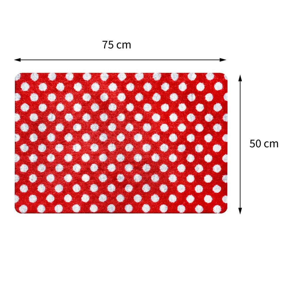 พรมเช็ดเท้าดักฝุ่น PRAW DE 50X75 ซม. สีแดง