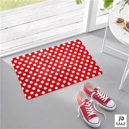 พรมเช็ดเท้าดักฝุ่น PRAW DE 50X75 ซม. สีแดง_7