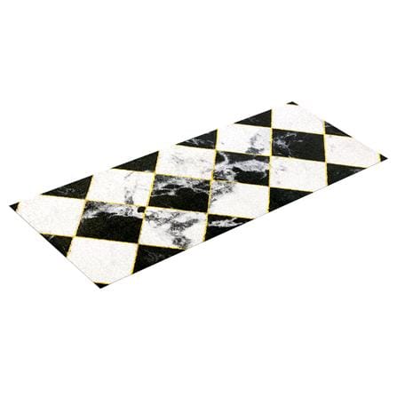 พรมเช็ดเท้าดักฝุ่น PRAW DE CHESS BOARD 70X190 ซม. สีดำ/ขาว_4