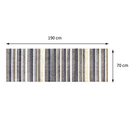 พรมเช็ดเท้าดักฝุ่น PRAW DE STRIPE 70X190 ซม. สีเทา/เบจ_8
