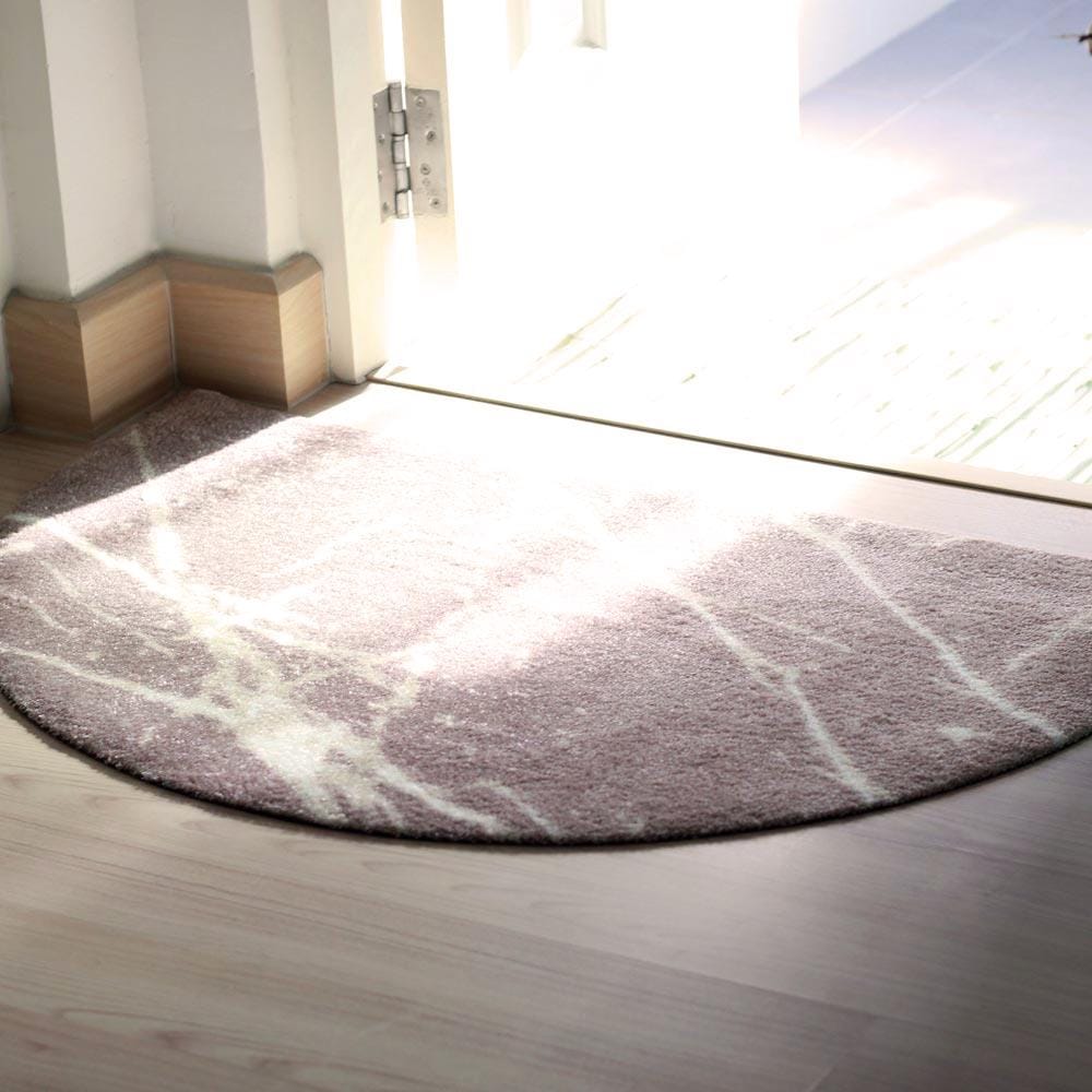 พรมเช็ดเท้าดักฝุ่น PRAW DE MARBLE PINK 55X85 ซม. สีชมพู
