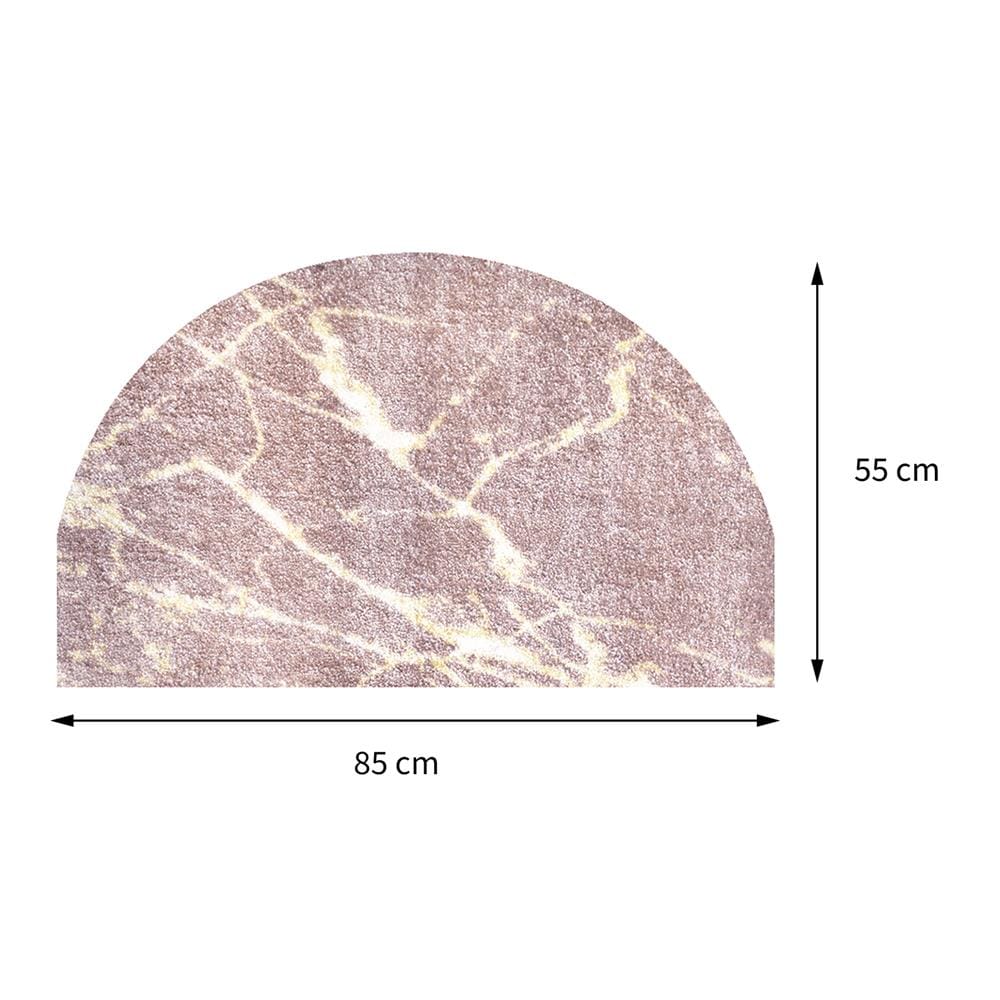 พรมเช็ดเท้าดักฝุ่น PRAW DE MARBLE PINK 55X85 ซม. สีชมพู