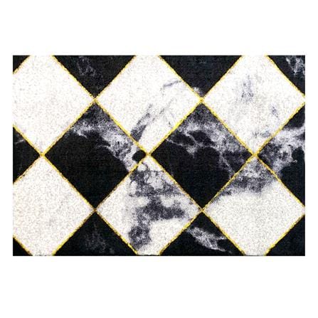 พรมเช็ดเท้าดักฝุ่น PRAW DE CHESS BOARD 120X180 ซม. สีดำ/ขาว