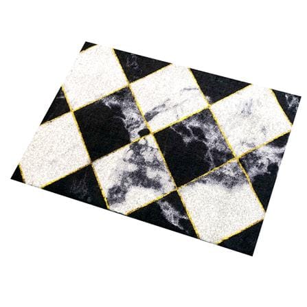พรมเช็ดเท้าดักฝุ่น PRAW DE CHESS BOARD 120X180 ซม. สีดำ/ขาว_4
