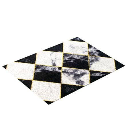 พรมเช็ดเท้าดักฝุ่น PRAW DE CHESS BOARD 120X180 ซม. สีดำ/ขาว_5