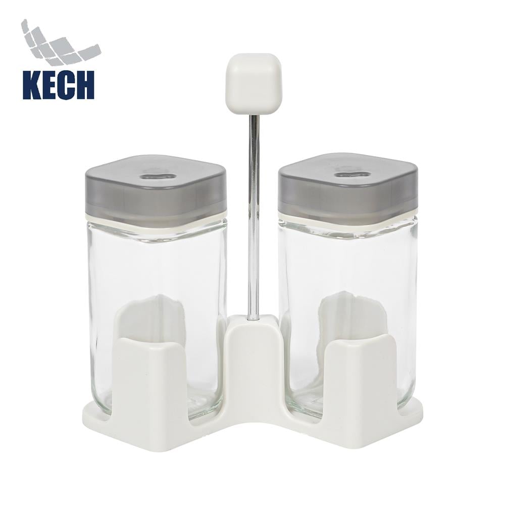 ชุดที่ใส่เครื่องปรุง 2 ขวด KECH ROLLER สีเทา_1