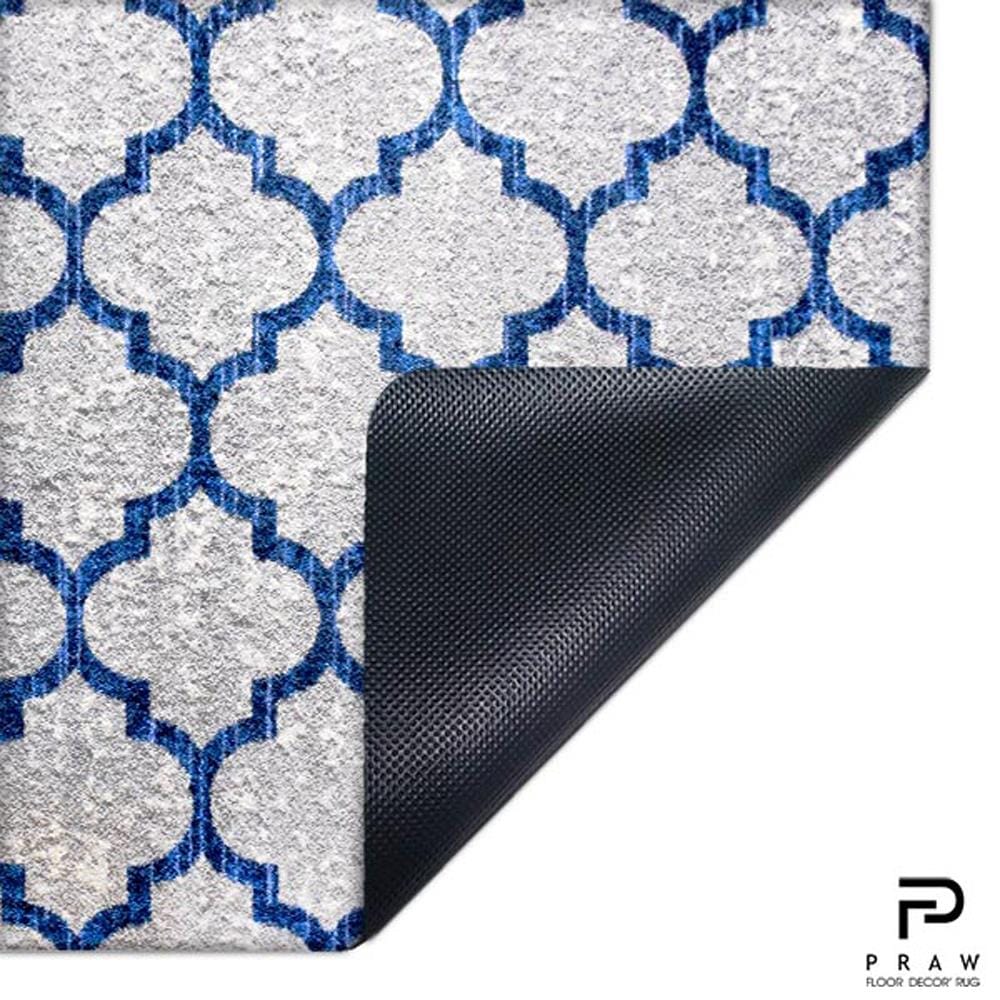 พรม PRAW DE PARISIAN 110X175 ซม. สีเทา/น้ำเงิน