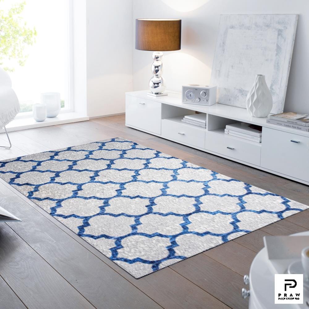 พรม PRAW DE PARISIAN 110X175 ซม. สีเทา/น้ำเงิน