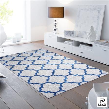 พรม PRAW DE PARISIAN 110X175 ซม. สีเทา/น้ำเงิน_6