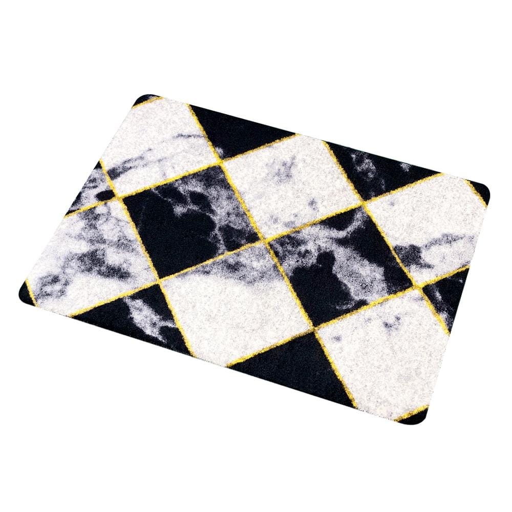 พรมเช็ดเท้าดักฝุ่น PRAW DE CHESS BOARD 50X75 ซม. สีดำ/ขาว