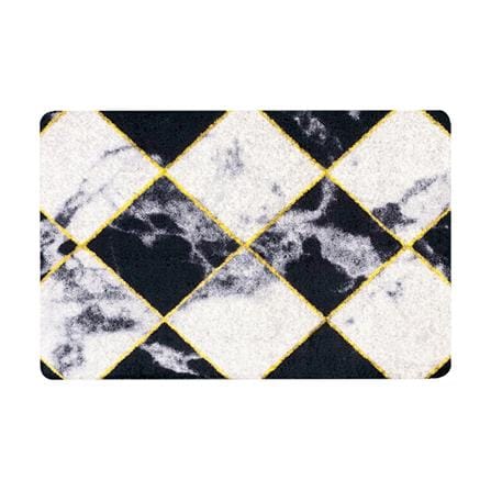 พรมเช็ดเท้าดักฝุ่น PRAW DE CHESS BOARD 50X75 ซม. สีดำ/ขาว