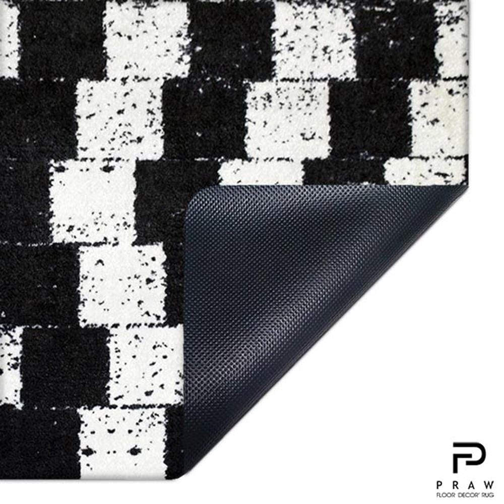 พรม PRAW DE LADDER 120X180 ซม. สีดำ/ขาว
