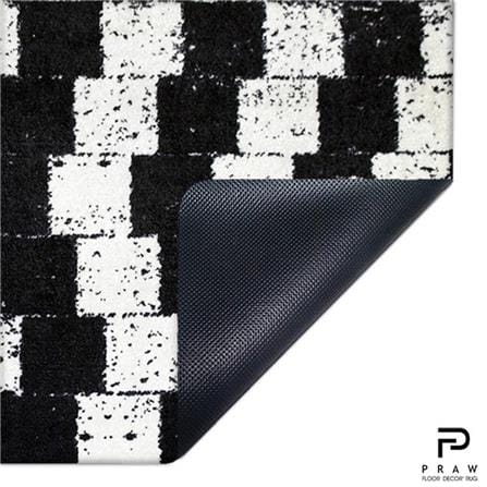 พรม PRAW DE LADDER 120X180 ซม. สีดำ/ขาว_2