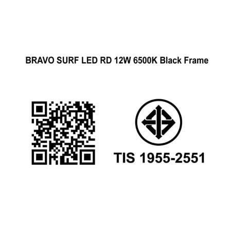 ดาวน์ไลท์ LED SYLVANIA BRAVO SURF 6 นิ้ว 12 วัตต์ DAYLIGHT สีดำ_7