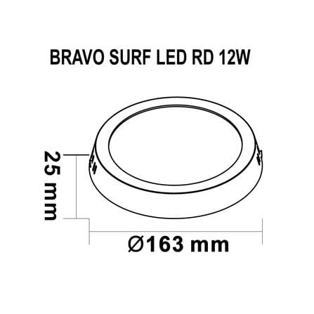ดาวน์ไลท์ LED SYLVANIA BRAVO SURF 6 นิ้ว 12 วัตต์ DAYLIGHT สีดำ_5