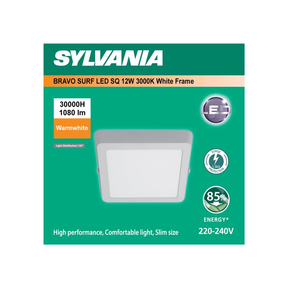 ดาวน์ไลท์ LED SYLVANIA BRAVO SURF 6 นิ้ว 12 วัตต์ WARM WHITE สีขาว
