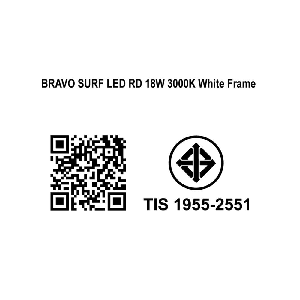 ดาวน์ไลท์ LED SYLVANIA BRAVO SURF 8 นิ้ว 18 วัตต์ WARM WHITE สีขาว