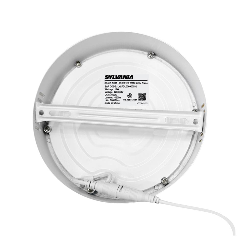 ดาวน์ไลท์ LED SYLVANIA BRAVO SURF 8 นิ้ว 18 วัตต์ WARM WHITE สีขาว