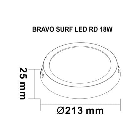 ดาวน์ไลท์ LED SYLVANIA BRAVO SURF 8 นิ้ว 18 วัตต์ WARM WHITE สีขาว_5