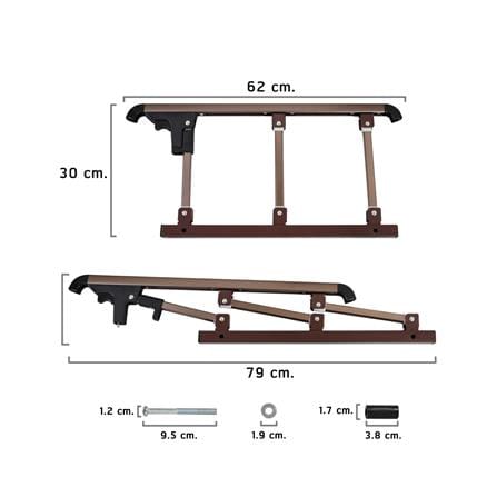 เตียงพับพร้อม TOPPER THAIBULL OLT245-90BL สีน้ำตาล_6