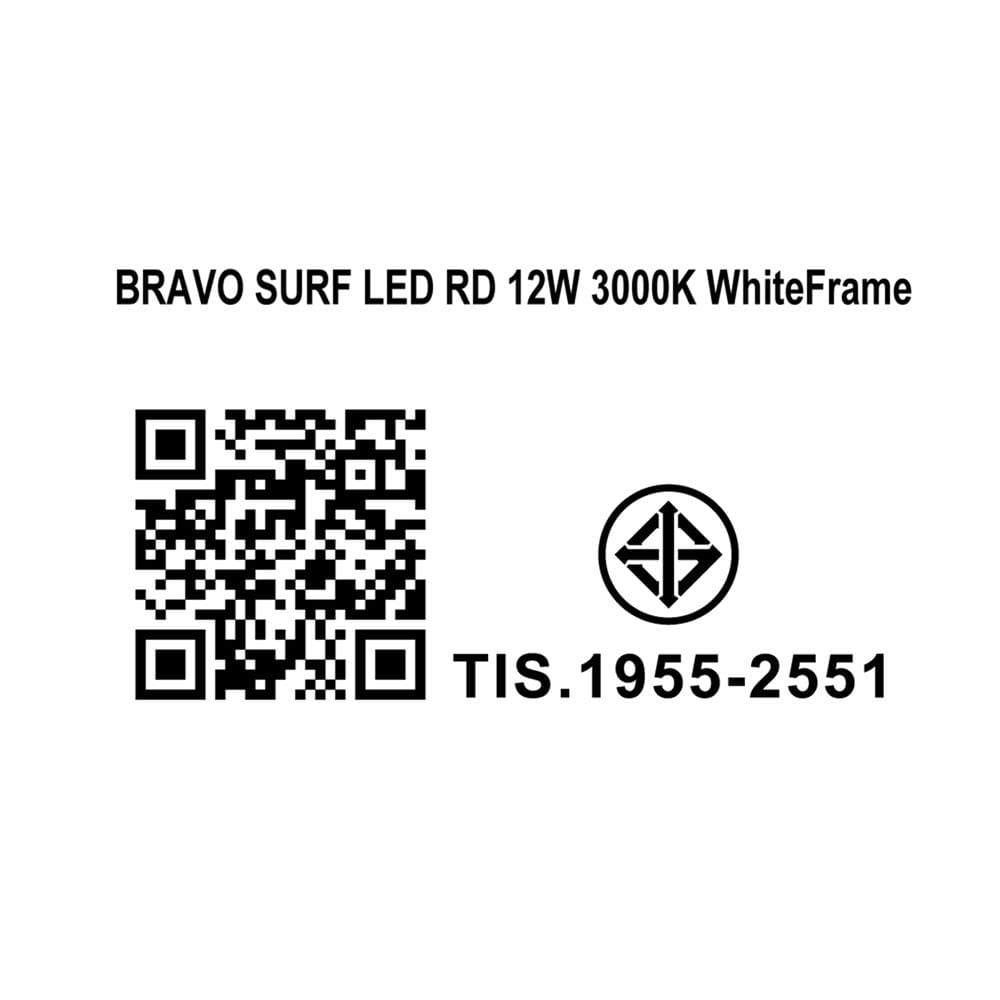 ดาวน์ไลท์ LED SYLVANIA BRAVO SURF 6 นิ้ว 12 วัตต์ WARM WHITE สีขาว