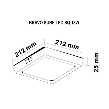 ดาวน์ไลท์ LED SYLVANIA BRAVO SURF 8 นิ้ว 18 วัตต์ WARM WHITE สีขาว_5