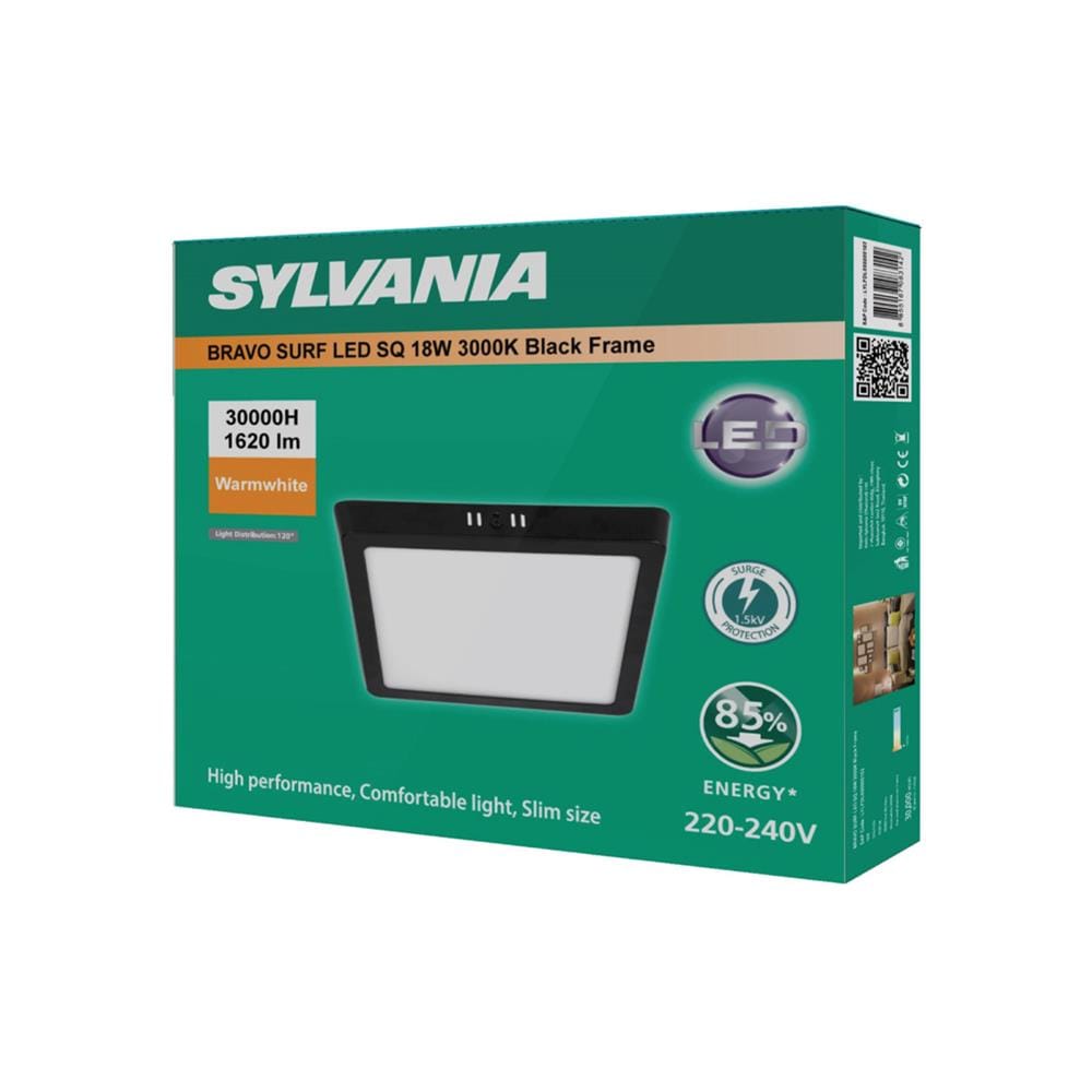 ดาวน์ไลท์ LED SYLVANIA BRAVO SURF 8 นิ้ว 18 วัตต์ WARM WHITE สีดำ