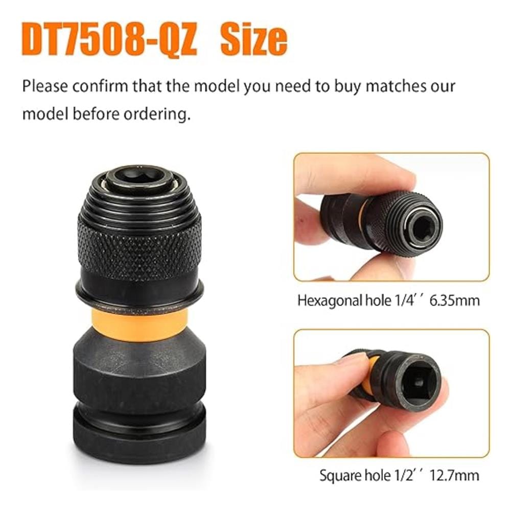หัวแปลงบ็อกซ์กระแทก DEWALT DT7508-QZ 1/2นิ้ว-1/4นิ้ว