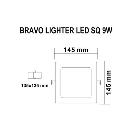 ดาวน์ไลท์ LED SYLVANIA BRAVO LIGHTER 4 นิ้ว 9 วัตต์ WARM WHITE สีขาว_5