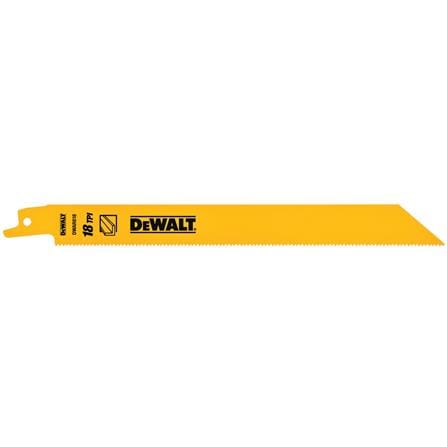 ใบเลื่อยชักตัดเหล็ก DEWALT 8 นิ้ว 18 ฟัน แพ็ก 5 ใบ_0