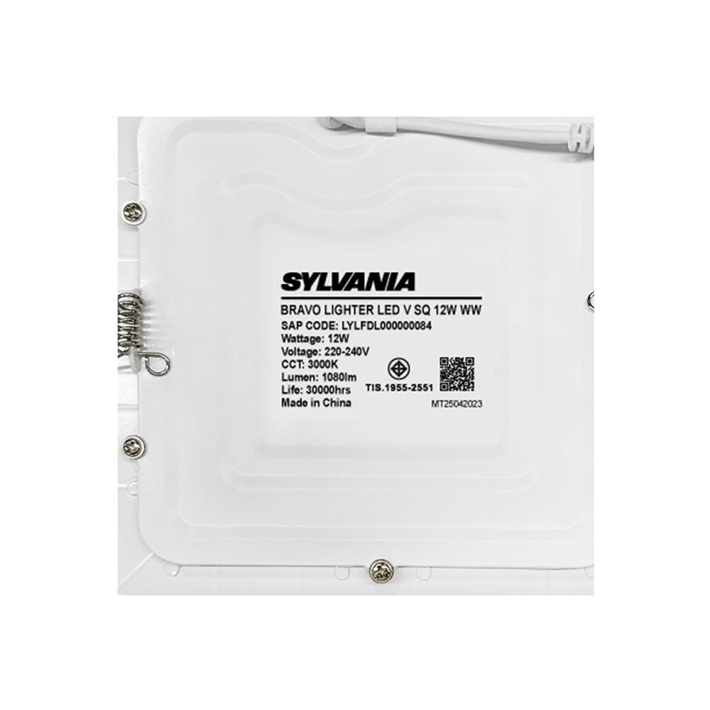 ดาวน์ไลท์ LED SYLVANIA BRAVO LIGHTER 6 นิ้ว 12 วัตต์ WARM WHITE สีขาว