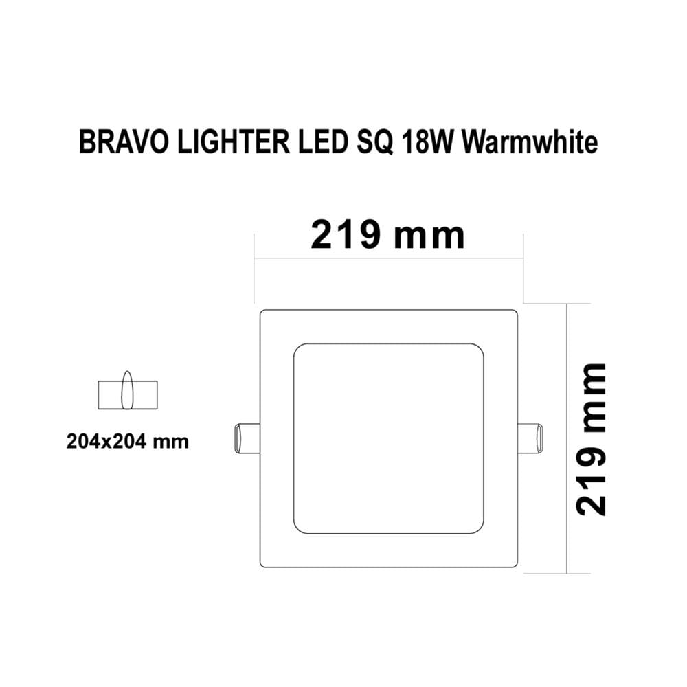 ดาวน์ไลท์ LED SYLVANIA BRAVO LIGHTER 8 นิ้ว 18 วัตต์ WARM WHITE สีขาว