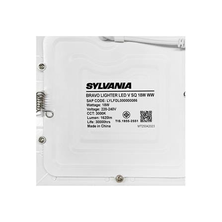 ดาวน์ไลท์ LED SYLVANIA BRAVO LIGHTER 8 นิ้ว 18 วัตต์ WARM WHITE สีขาว_6