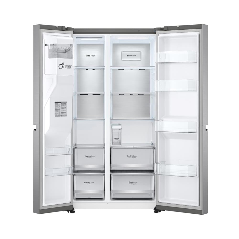 ตู้เย็น SIDE BY SIDE LG GC-L257SFZW.APYPLM 22.4 คิว สีเงิน อินเวอร์เตอร์